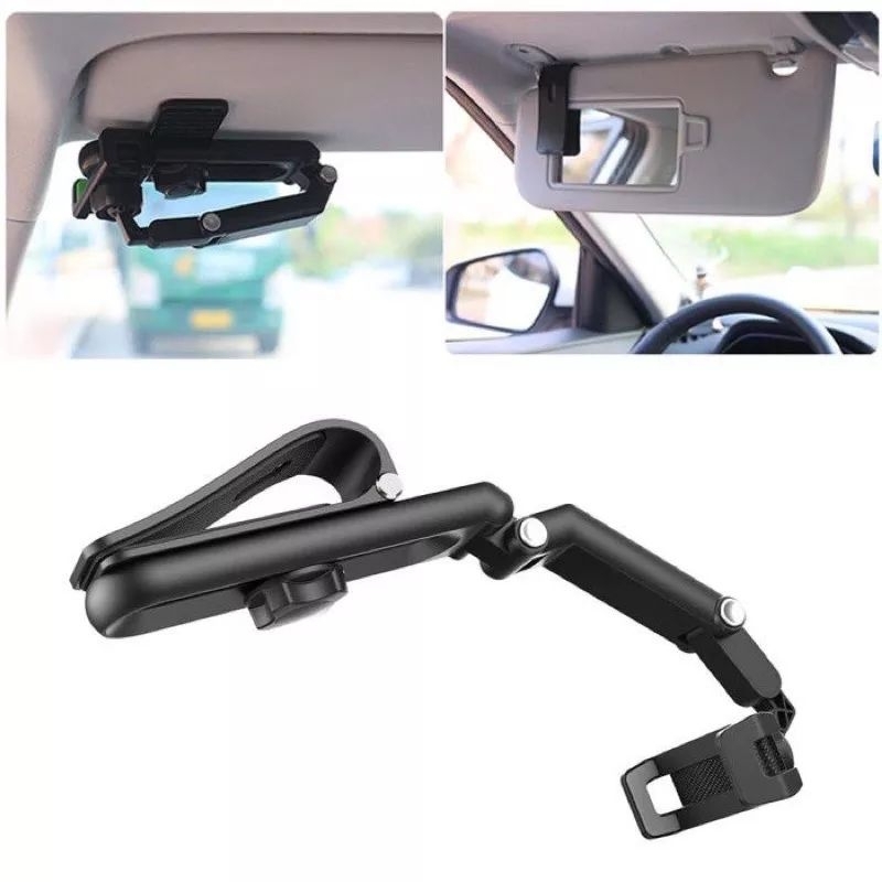 Holder Mobil Jepit 4 in 1 Car Holder Hp Untuk Sun Visor