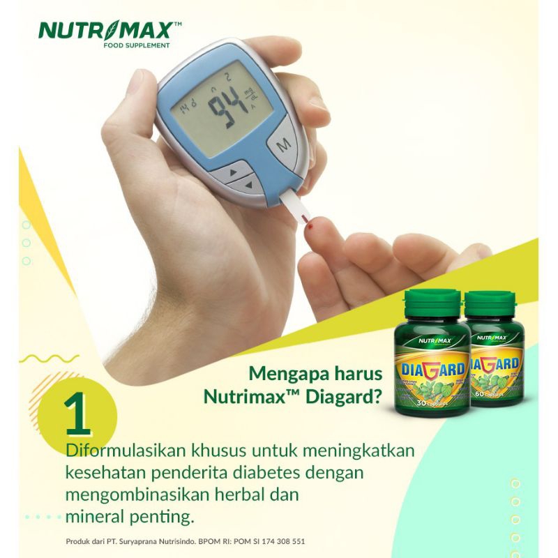 NUTRIMAX FOOD SUPPLEMENT DIAGARD ISI 30 KAPLET