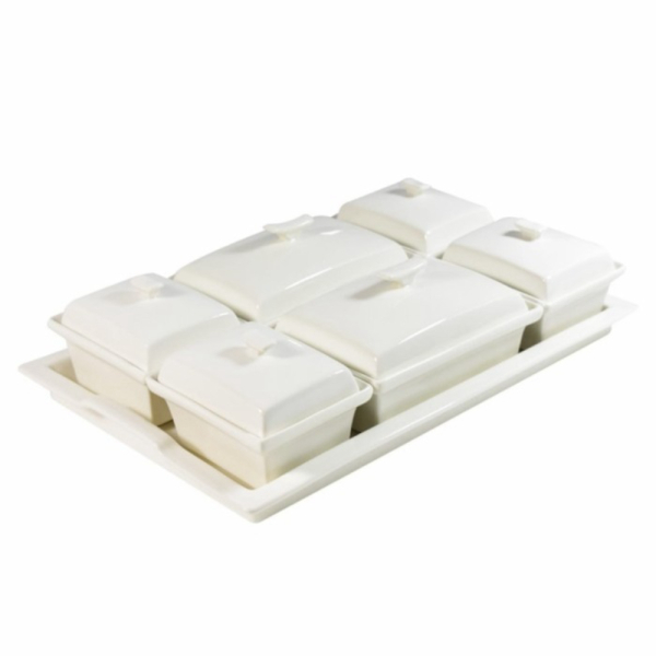 

Dijual Krishome Wadah Saji 6 Mangkok Kompartemen Dengan Nampan Berkualitas