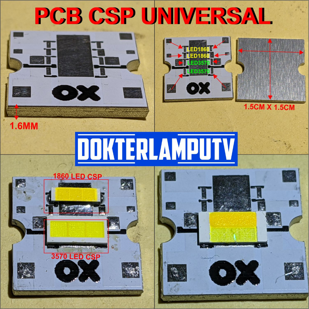 LED CSP MCP 3570 15W SUPER TERANG PENAMPANG LEBAR LEBIH KUAT UNTUK PROYEKTOR DIY LED MOTOR MOBIL DLL