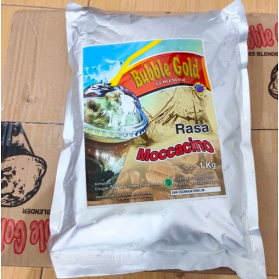 

Bubuk Minuman Es Blender Bubble Gold Rasa Moccacino Kemasan 1 Kg