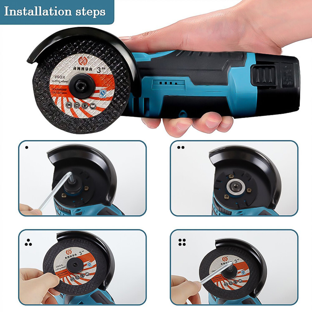 Mesin Gerinda Tangan Elektrik Portable 12v Multifungsi Untuk Potong / Poles Ubin Keramik / Kayu DIY（include 1pcs battery)