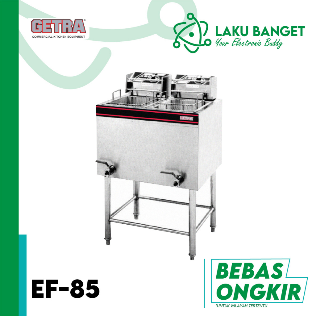Getra Standing Electric Deep Fryer 28 Liter EF-85 / Deep Fryer Listrik 2 Tank 28 Liter Getra EF 85
