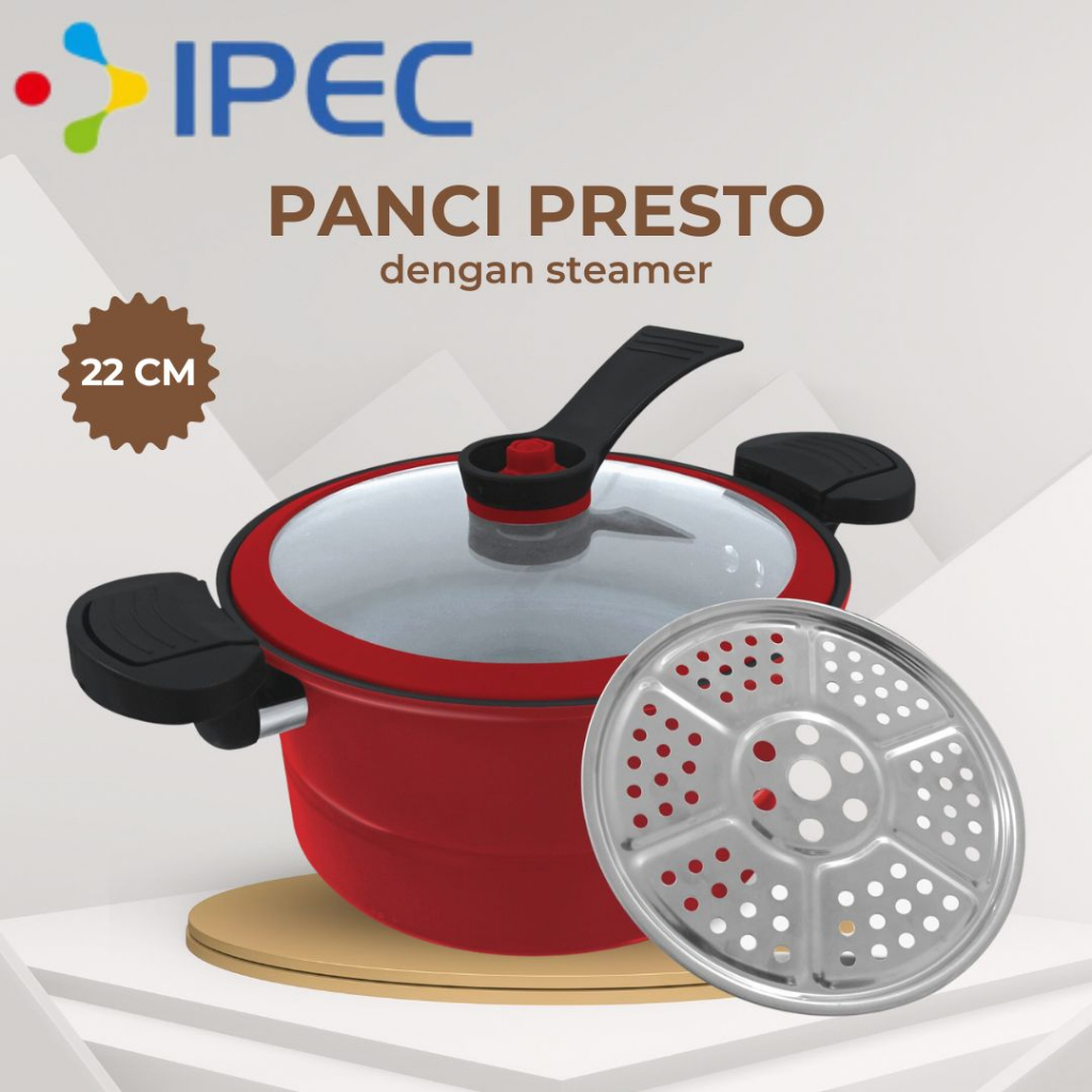 PANCI PRESTO TOTIPOTENT POT + STEAMER 22CM 5222