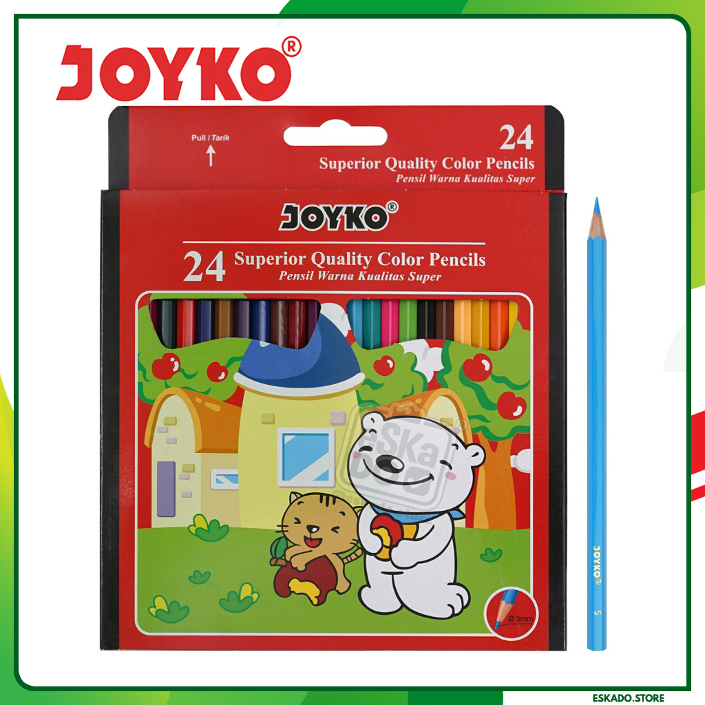 Pensil Warna Joyko 24 Warna / Color Pencil Joyko CP - 24PB