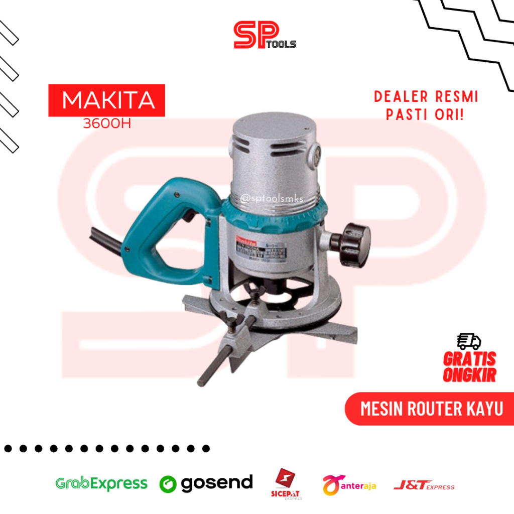 MESIN ROUTER / PROFIL / TRIMMER KAYU 1/2" 12MM MAKITA 3600H 3600 H