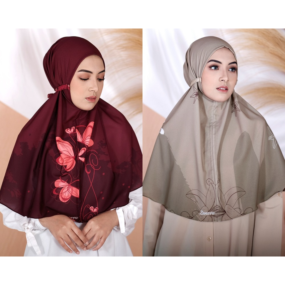 BELI 2 GRATIS 1 Bergo Armany Silk l Bergo Instan Silk l Bergo Printing l Bergo Motif Jahit