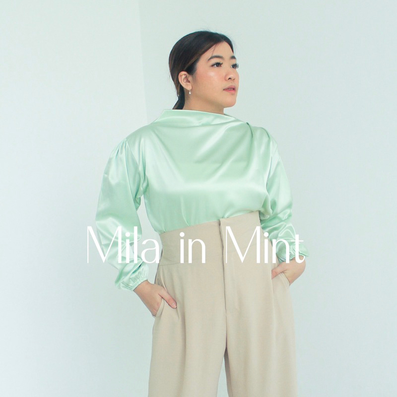 Mila Blouse ( Blouse Premium / Blouse Jumbo / Blouse BigSize / Blouse Kekinian / Hijab Friendly)