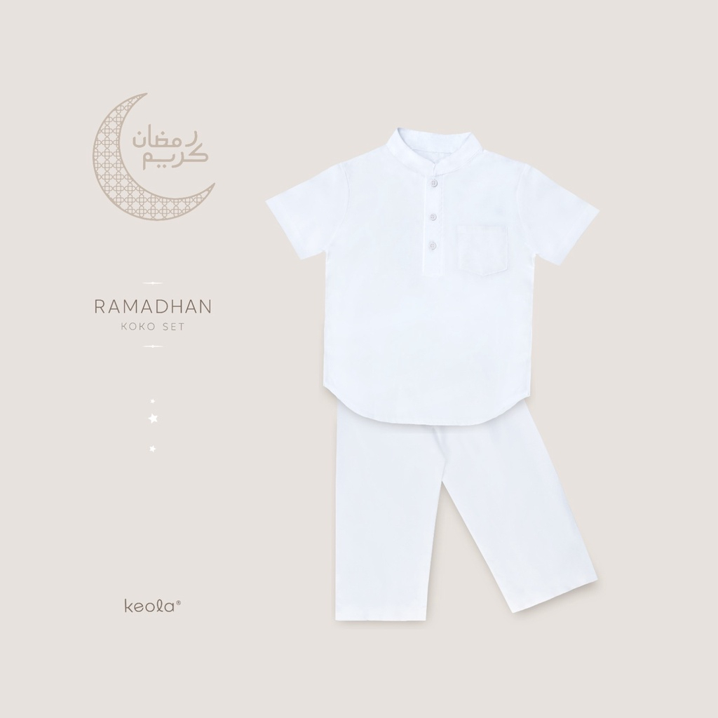 MD - Keola Setelan Baju Koko Anak Ramadhan (Setelan Muslim Koko Set Anak) Usia 1 – 6 Tahun / Koko Ramadan Premium Cotton