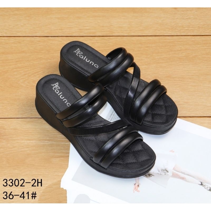Sandal wanita wedges import 3302 HELIOO