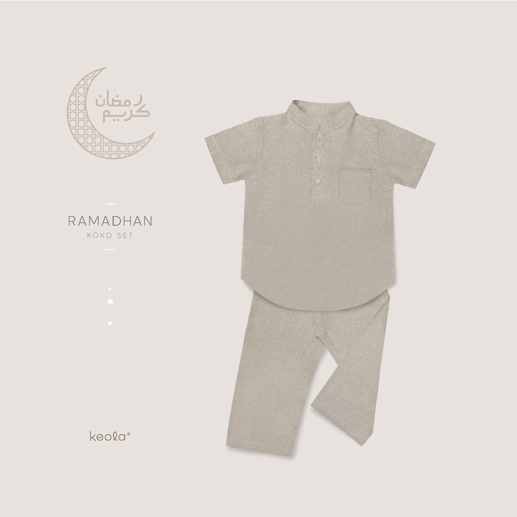 T24 - Keola Setelan Baju Koko Anak Ramadhan (Setelan Muslim Koko Set Anak) Usia 1 – 6 Tahun / Koko Ramadan Premium Cotton