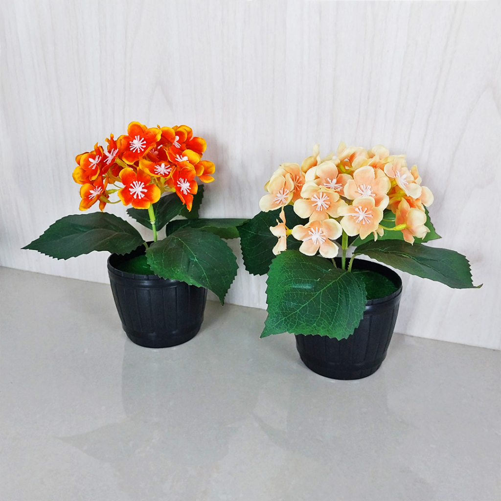 Tanaman Hias Plastik Ornamen Pot Bunga Mini Dekorasi Rumah Indoor Artificial Flower Azgalery PBP63