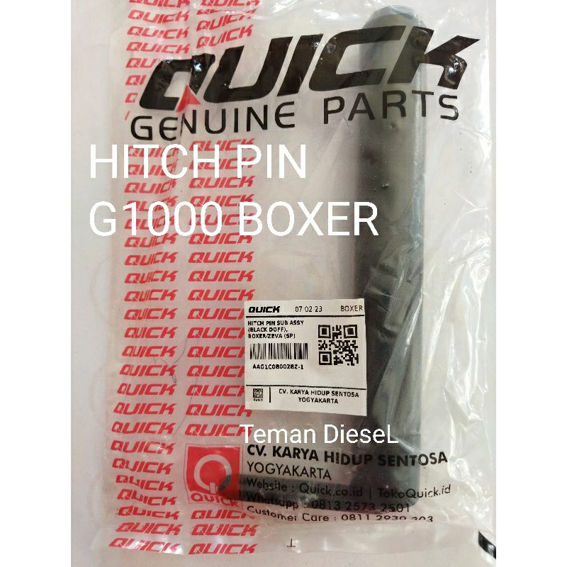 Hitch Pin G1000 Boxer/G3000 Zeva Quick original