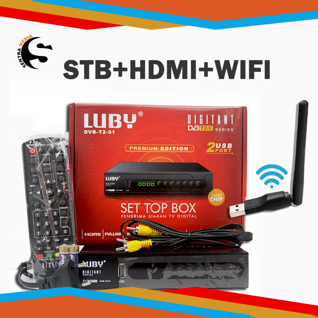 LUBBY Set top box DVBT2-01 Penerima Siaran TV Digital Garansi resmi 1 Tahun!!!