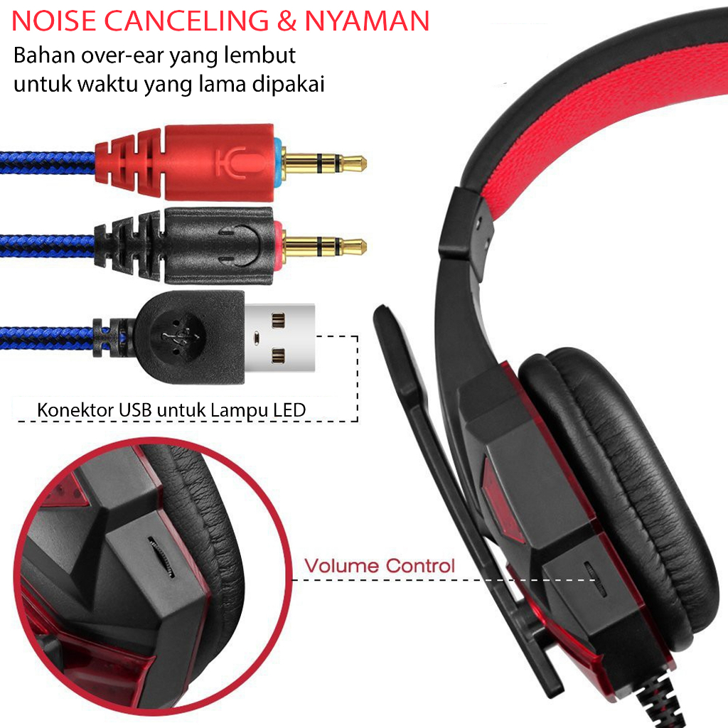 Headset Game Microphone - X4 | SY830 | SY850 | G10 Murah Headphone Kabel Earphone Gaming Over Ear With Microphone