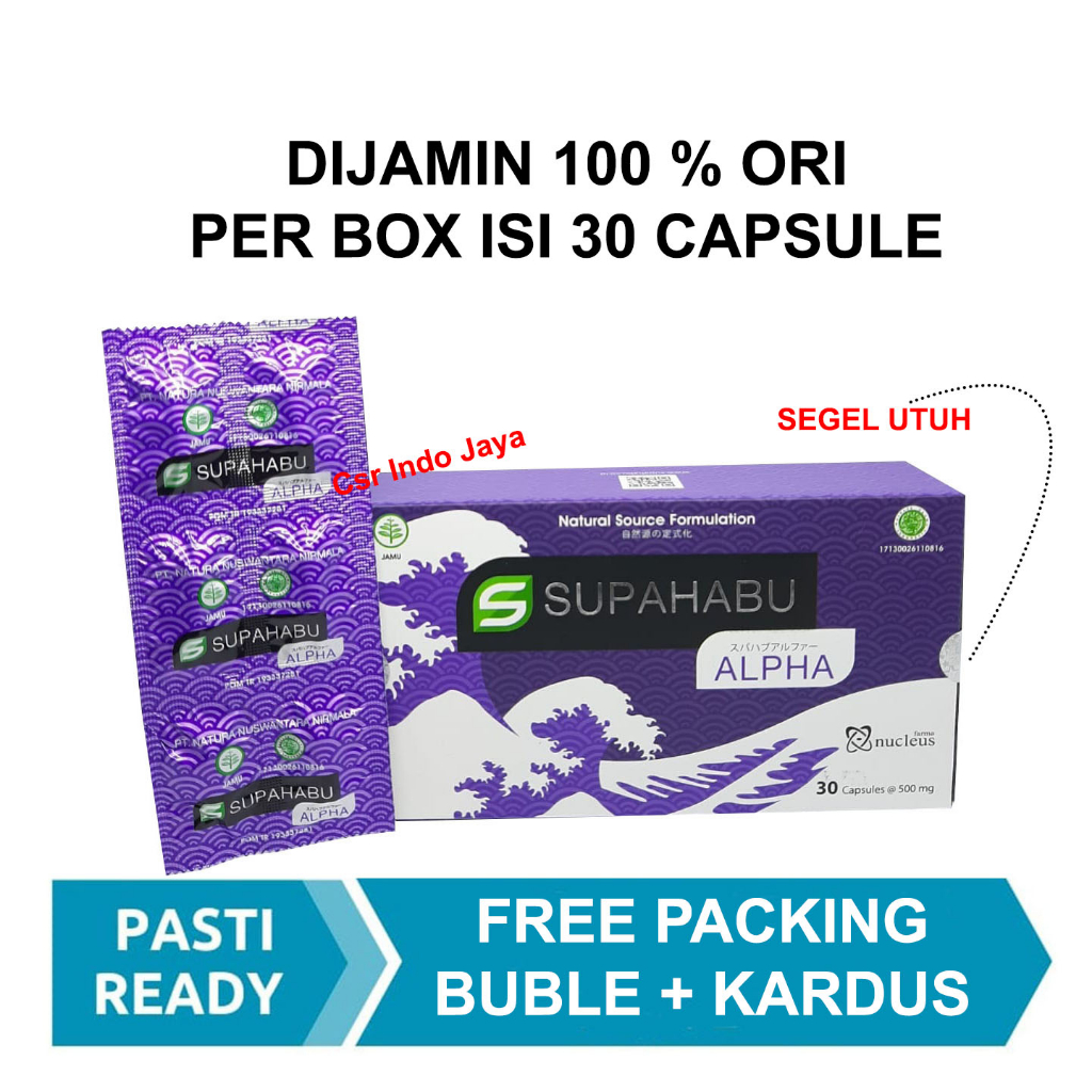 Supahabu Alpha 1 Box Isi 30 Kapsul / Ekstrak Ikan Gabus