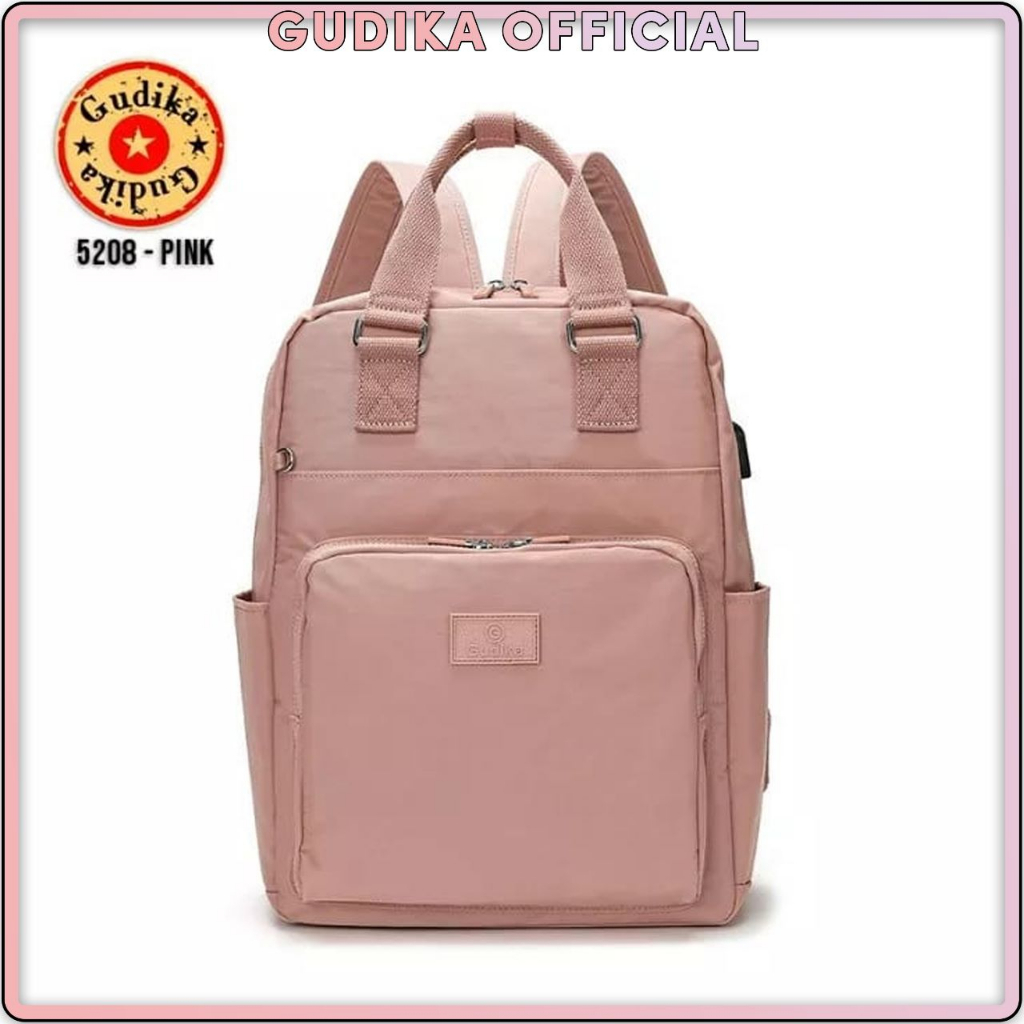 GUDIKA 5208 | Backpack Waterproof Wanita Tas Ransel Laptop Anti Air Import Original | Ransel Cewek | Ransel Perempuan | Tas Wanita