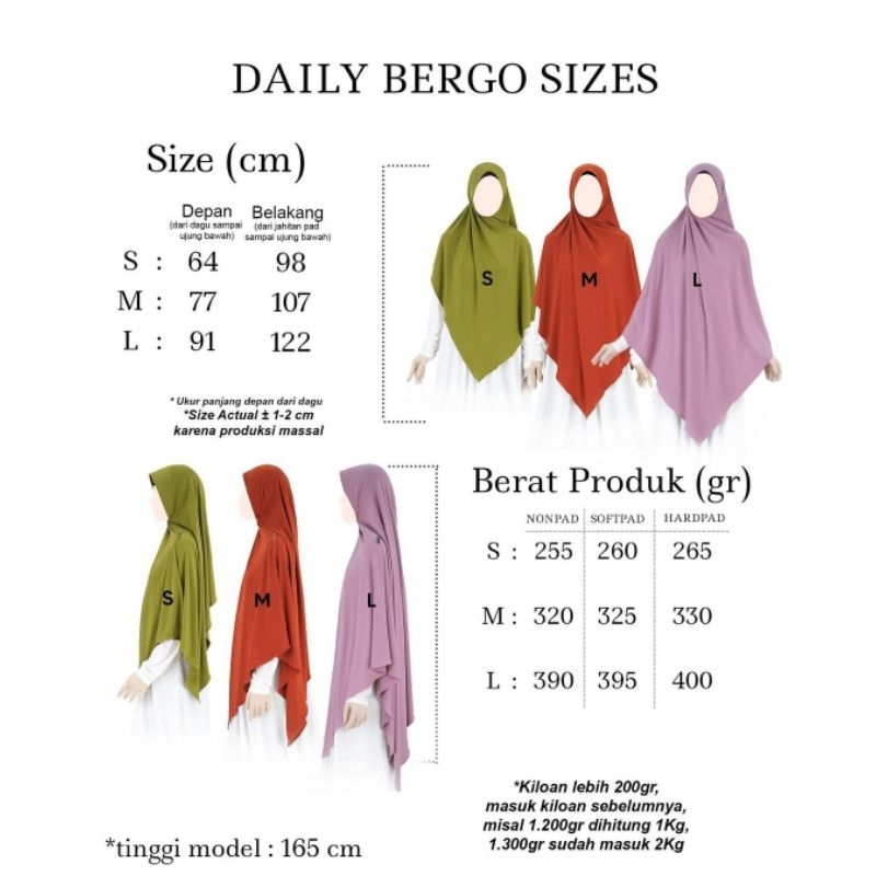 SIAP KIRIM New Daily Bergo Atelier Angelina