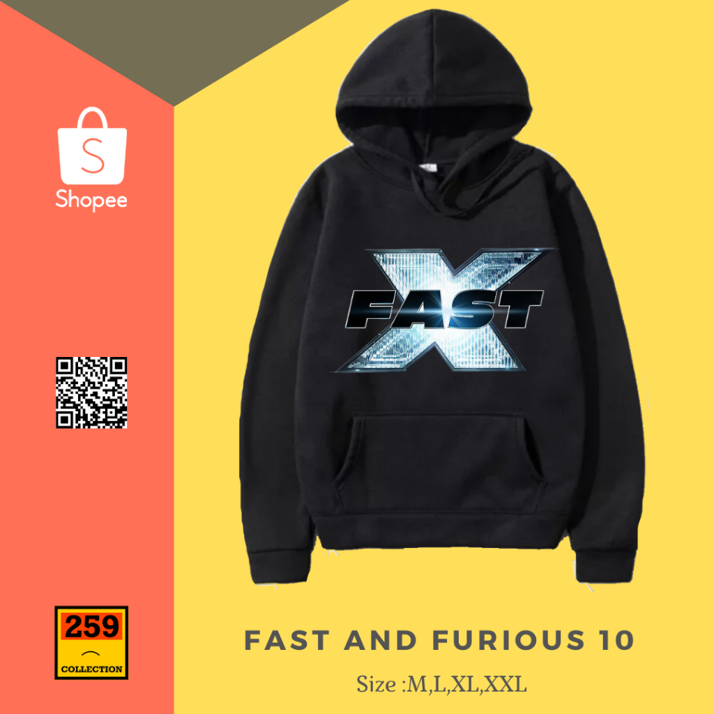 Sweater Hoodie Pria FAST AND FURIOUS X Murah & Berkualitas