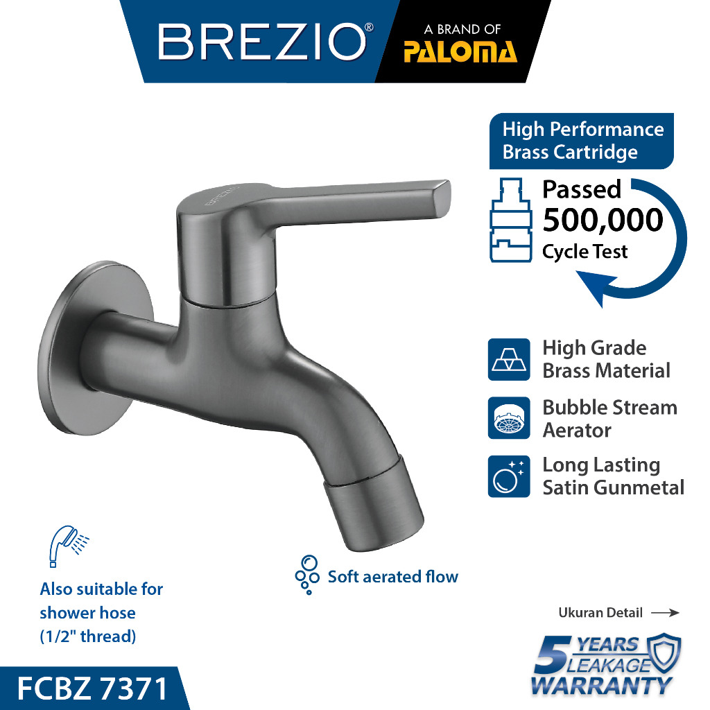 BREZIO FCBZ 7371 Keran Bak Mandi Kamar Cuci Dinding Tembok Kran Air