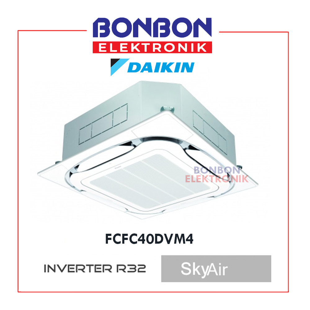 Daikin AC Cassette Ceilling Inverter 1,6PK FCFC40DVM4 / FCFC40DVR WR