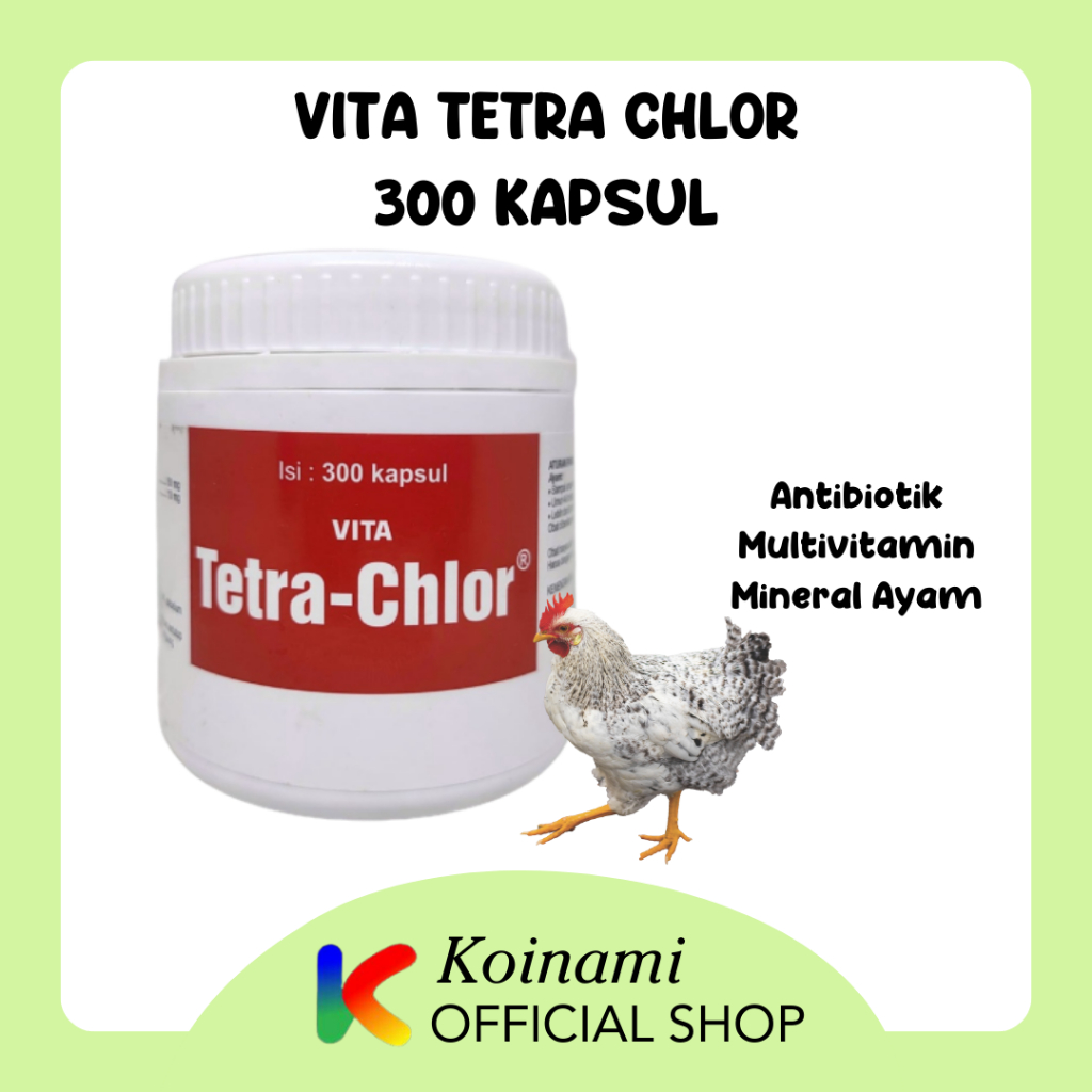 VITA TETRA CHLOR 300 KAPSUL / antibiotik Multivitamin Mineral / obat Ayam / MEDION