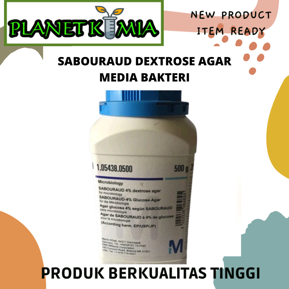 SABOURAUD DEXTROSE AGAR / SDA MEDIA BAKTERI MIKROBIOLOGI BEST QUALITY 10 GRAM