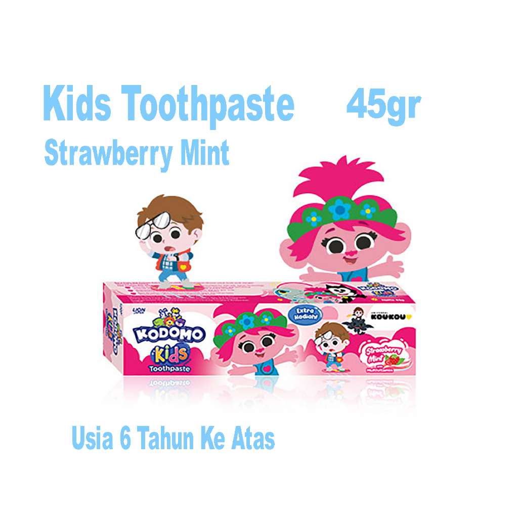 Kodomo Kids Toothpaste 6+ Strawberry Mint 45gr Koukou