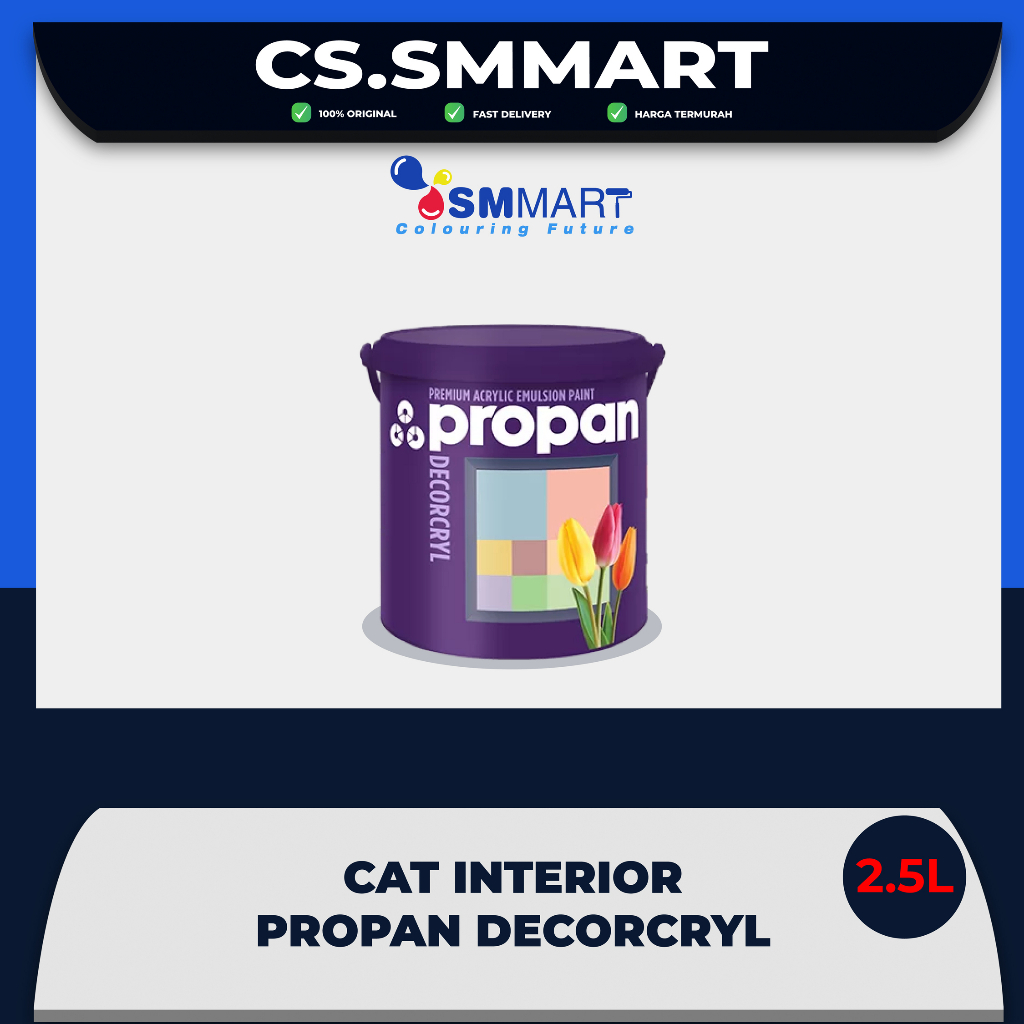 CAT TEMBOK INTERIOR MATT PREMIUM PROPAN DECORCRYL WHITE-9101 2.5L