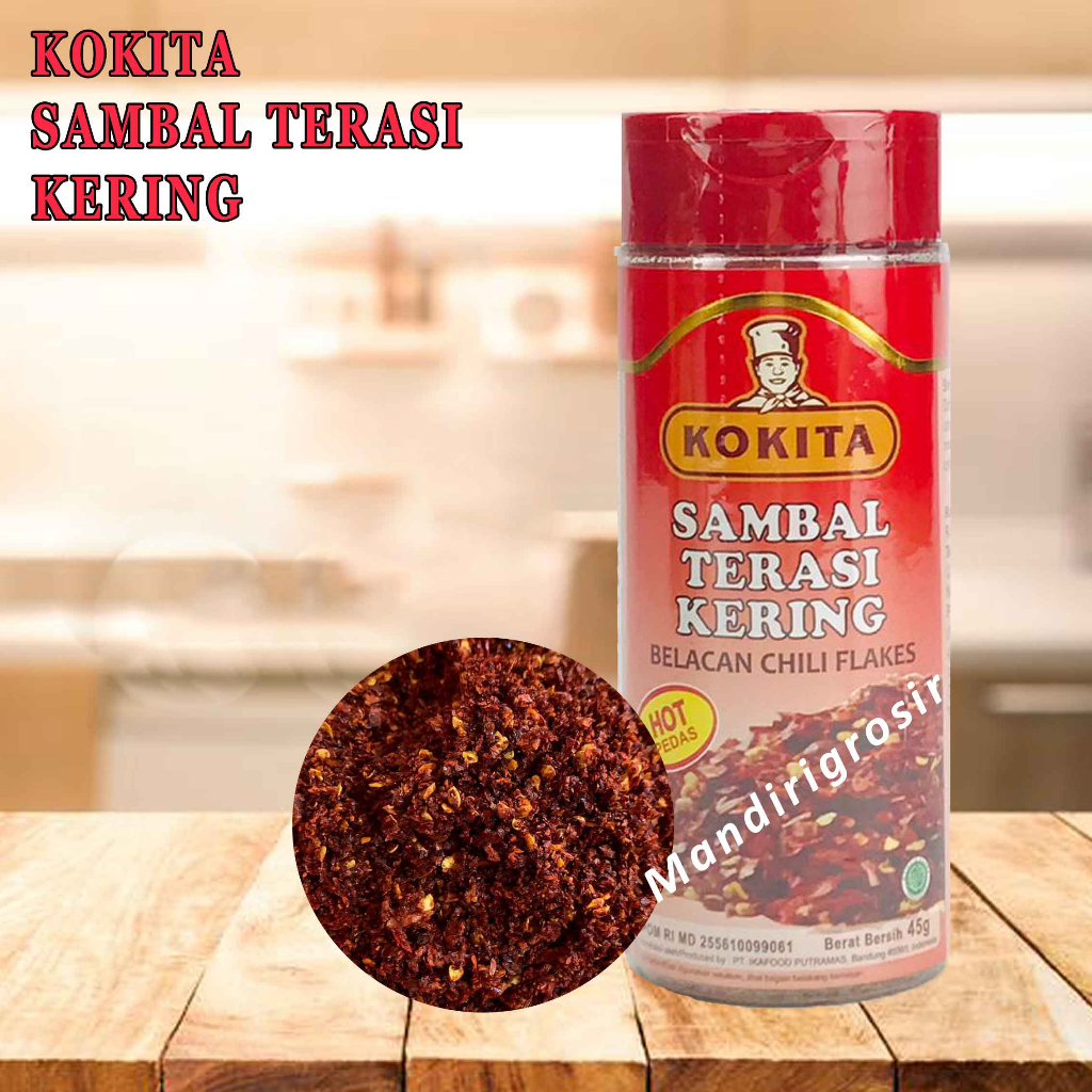 Sambal Terasi Kering* Kokita* Belacan Chili Flakes* 80gr