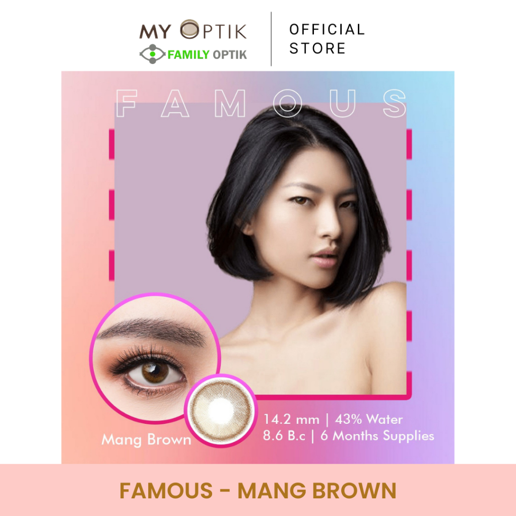 Famous With Biomoist Mang Brown Monthly Softlens Warna