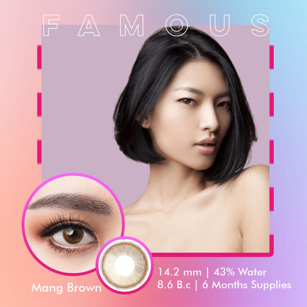 Famous With Biomoist Mang Brown Monthly Softlens Warna