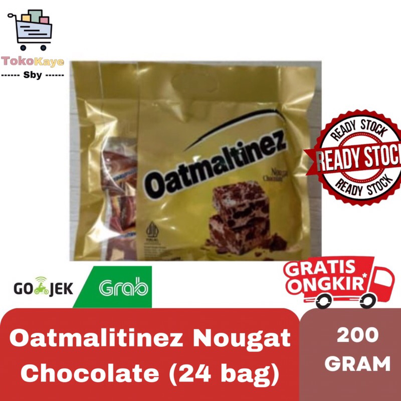 Oatmaltinez nougat coklat/almond/assorted/matcha 200gr