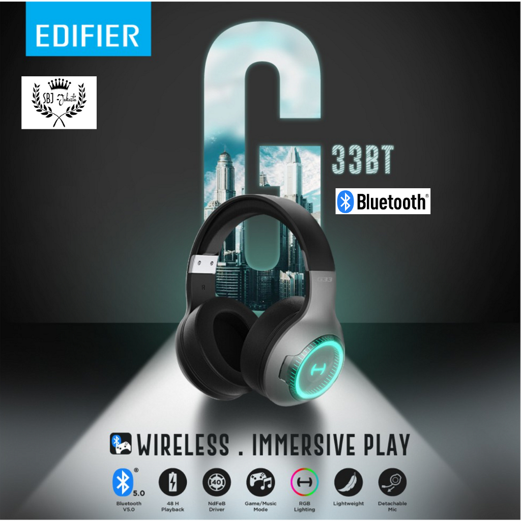 Headphone Hecate G33BT Bluetooth Headset PixArt Low Latency Music Gaming Headphone BT5.0 Edifier Hecate