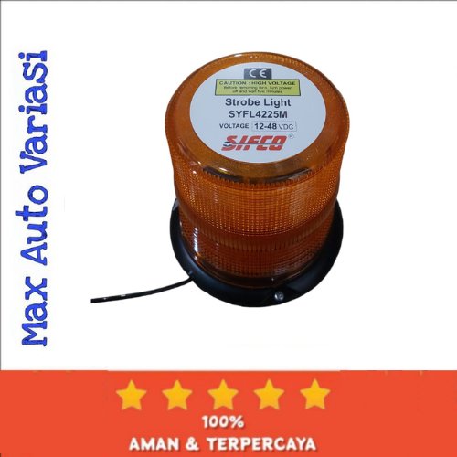 Lampu Rotary Warning Light Magnet Tempel Sifco 4225M LED 7 Mode Kedip 12V-48V