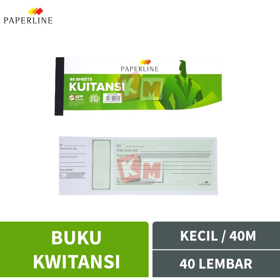 

Buku Kwitansi Kecil Paperline Isi 40 Lembar Kuitansi 40M PPL KT 40 M