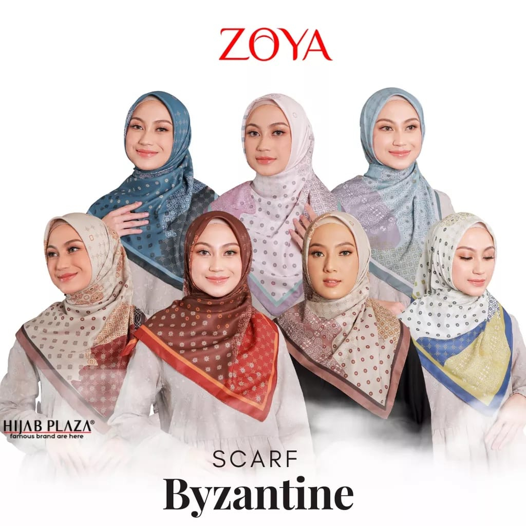 ZOYA Jilbab Segi Empat Motif BYZANTINE SCARF