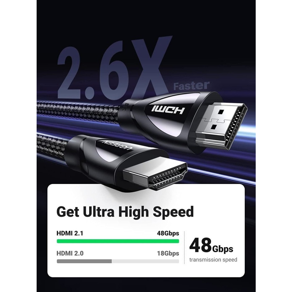 Kabel HDMI UGREEN 2.1 8K HDR HD140 1m