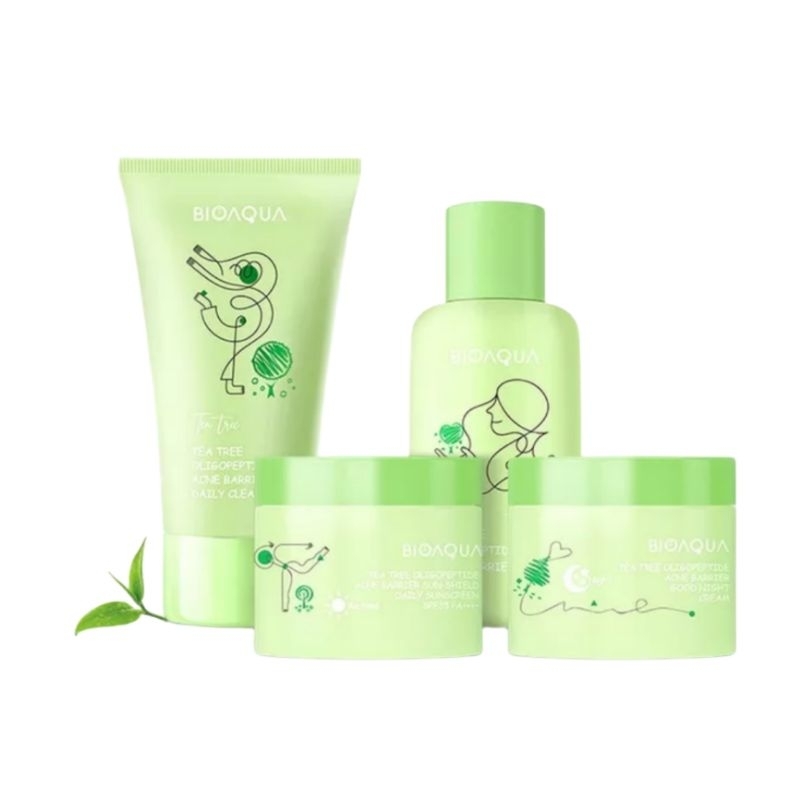 BIOAQUA Tea Tree Oligopeptide Acne Barrier Care Set.