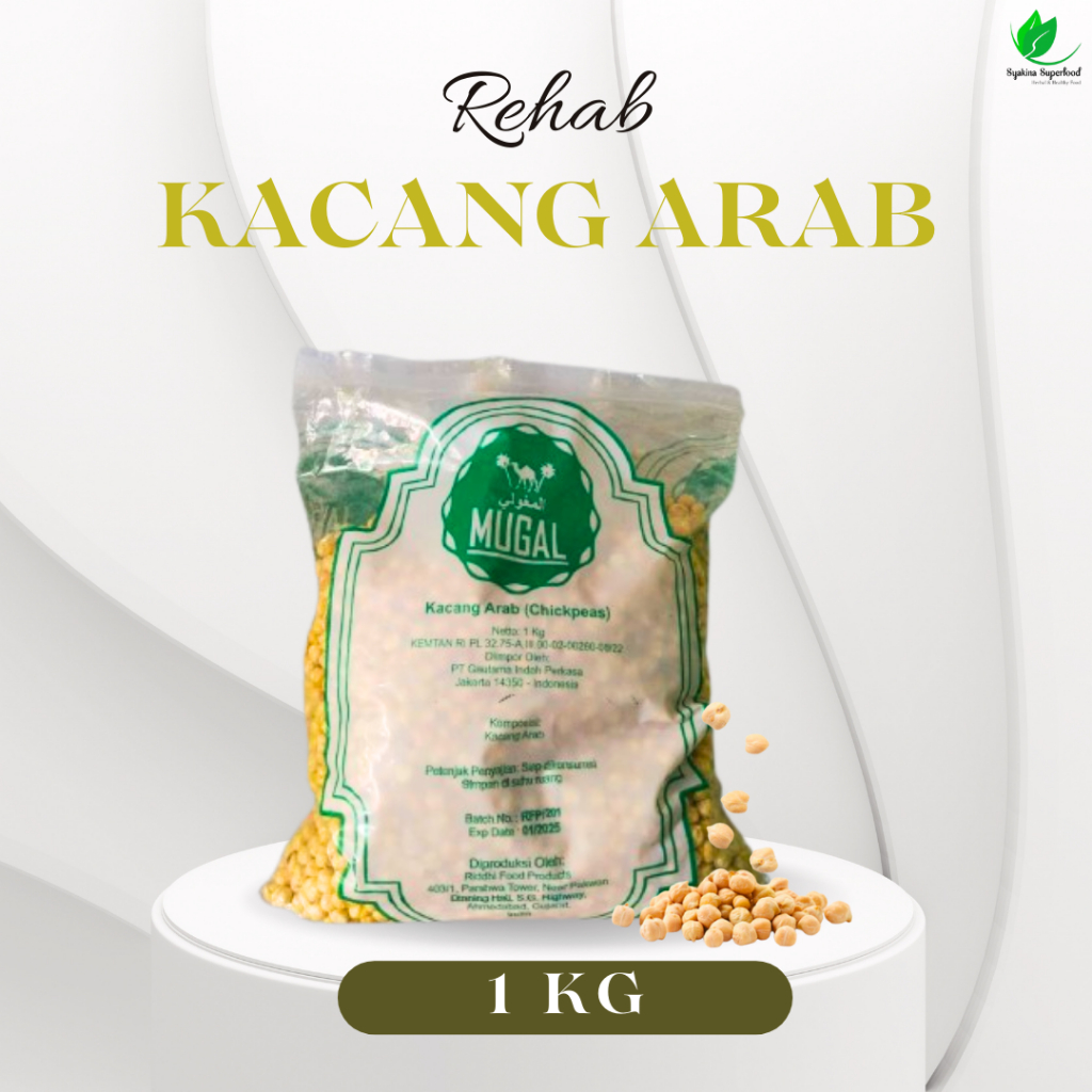 

Kacang Arab Putih Al Madina 1kg Matang Original