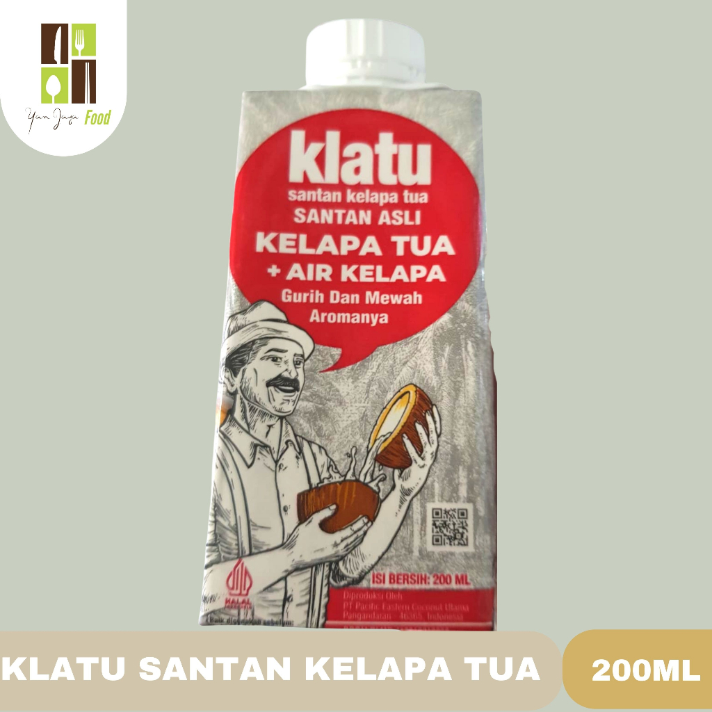 Klatu Santan Kelapa Tua/ Santan Asli / Air Kelapa + Kelapa Tua 200/65 ml