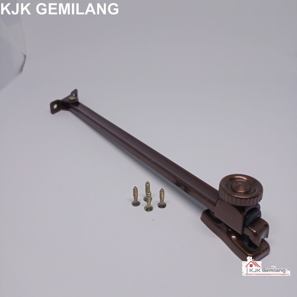Hak Angin Putar  Lamskar Putar Coklat Penahan Jendela
