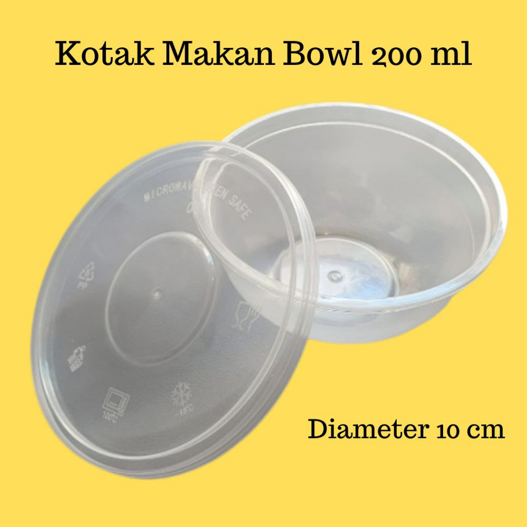 Kotak Makan Plastik Bowl Cup 200 ml Thinwal Isi 23 Kotak
