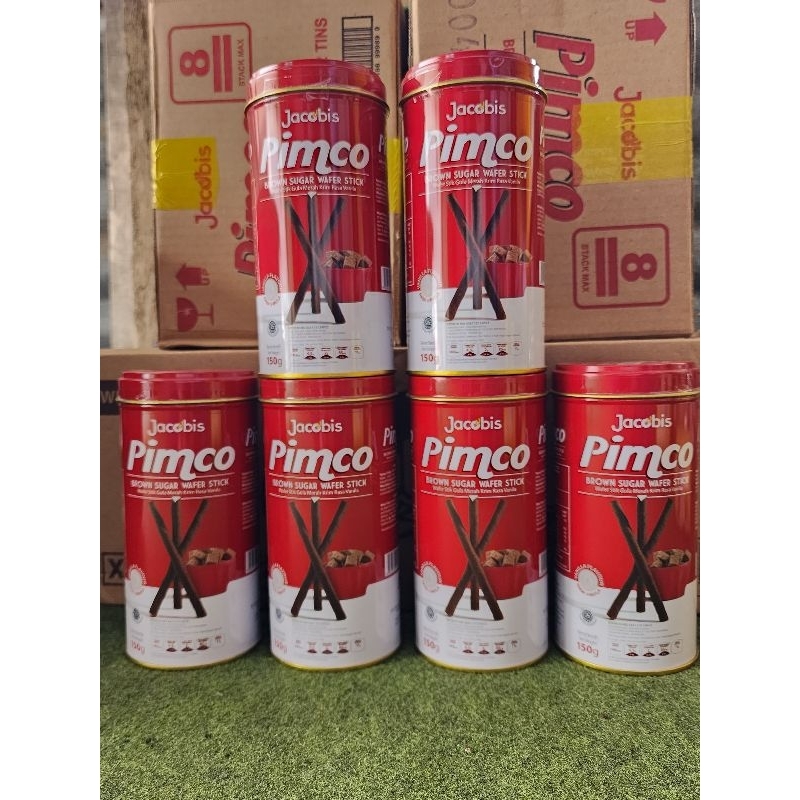 PIMCO WAFER STICK BROWN SUGAR JACOBIS 150GR JAJAN KALENG