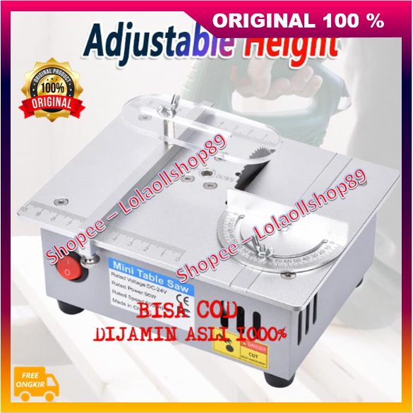 Mesin Gergaji Mini Table Saw Mini Portable / Meja Mesin Potong Besi Pipa Mini Serbaguna 100% ASLI OR