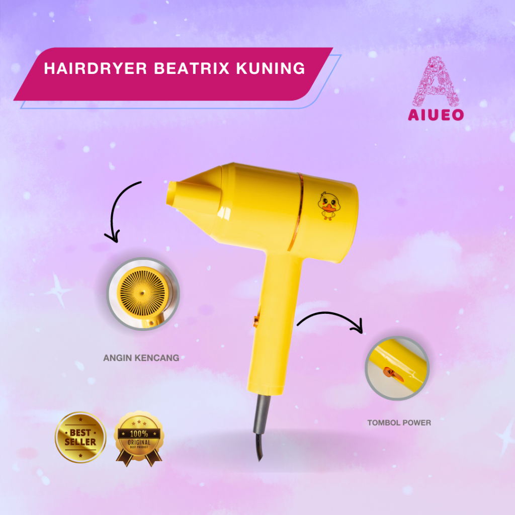 Hair Dryer AIUEO Low Watt Pengering Rambut Profesional Salon Beatrix | Hair Drayer Bebek Murah | Hair Dryer Original promo