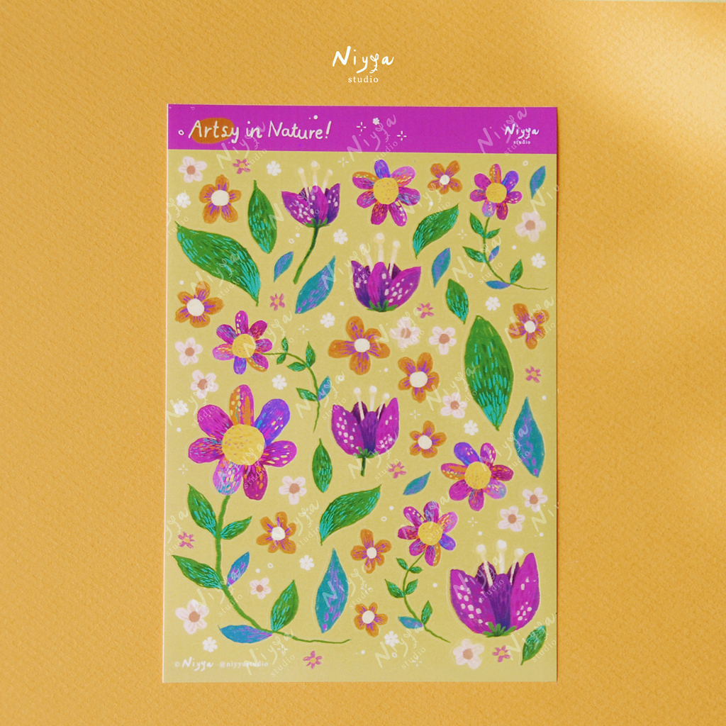 

Artsy in Nature Sticker Sheet | Botanical Sticker | Journaling Decor | Scrapbooking