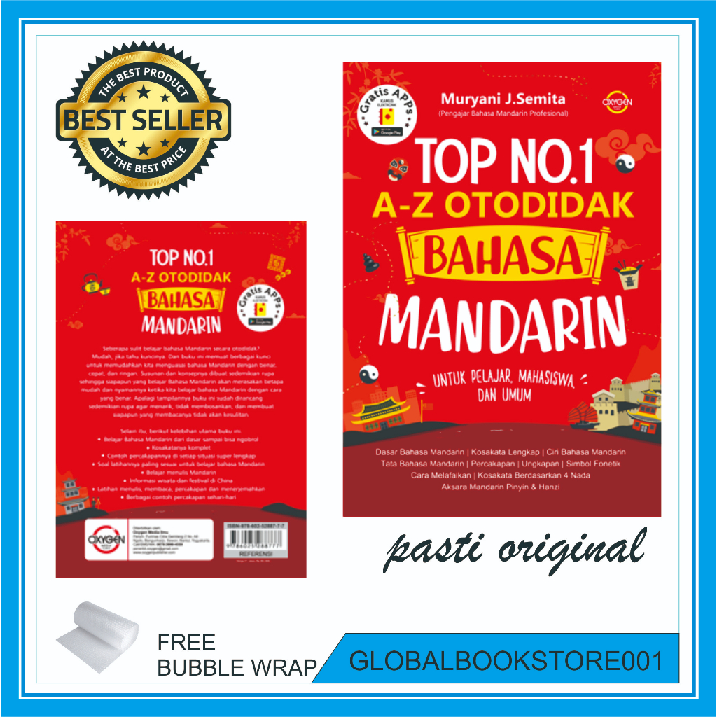 BUKU KAMUS BAHASA  MANDARIN : TOP NO 1 A - Z OTODIDAK BAHASA MANDARIN