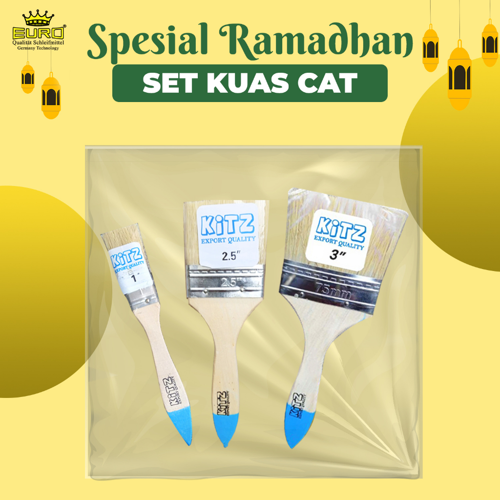 Kuas Cat Kitz 611 Set 3 Pcs