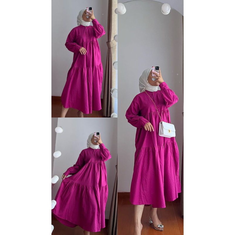 midi dress linen